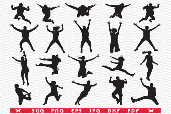 Download Jumpers, Isolated Black Silhouettes - Jumpers Collection