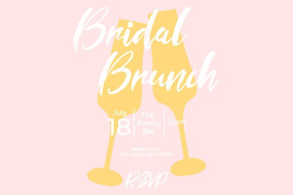 Download Invitational Bridal Brunch with Glasses - Premium Bundle