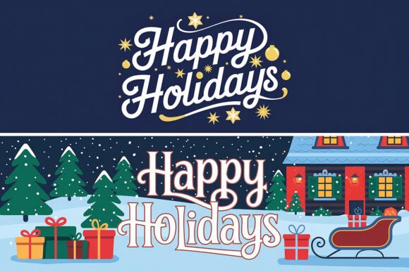 Download Happy Holidays Banner Bundle 3 - Happy Collection