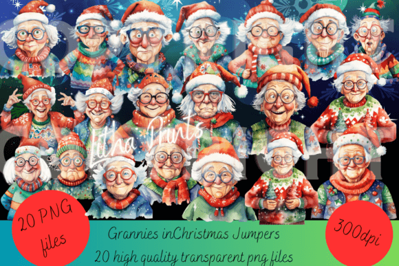 Download Crazy Grannies in Christmas Jumpers - Jumpers Collection